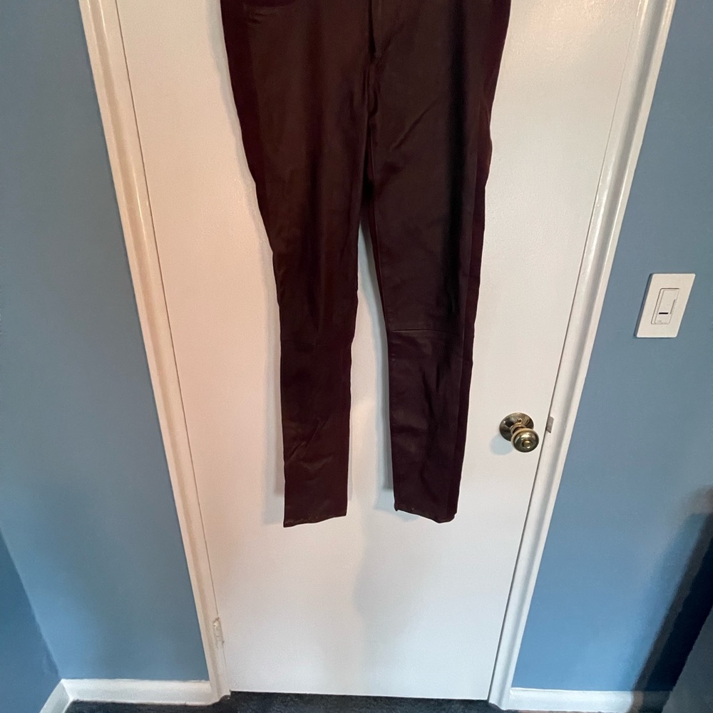 Rag & Bone for Intermix Leather front maroon jeans 29